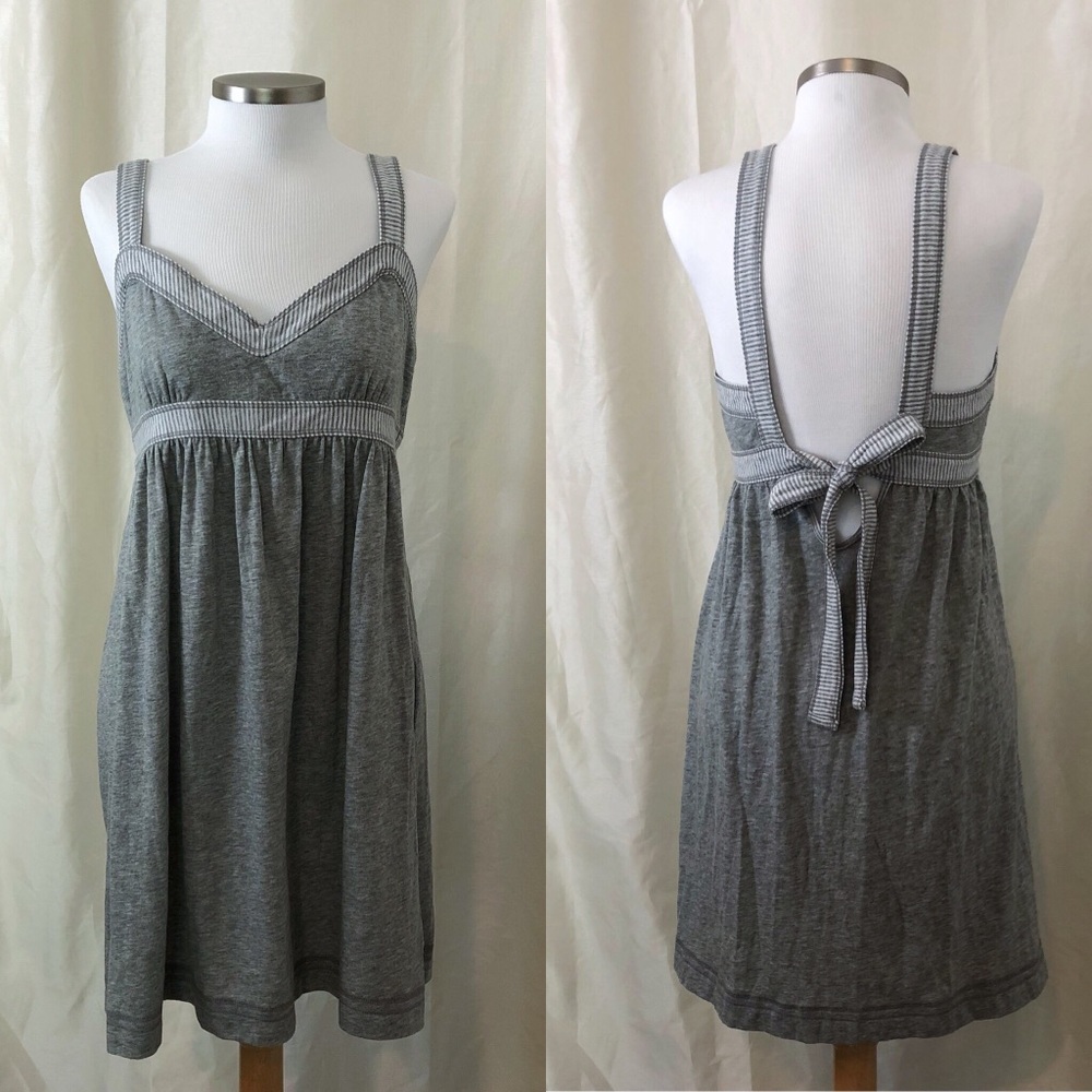 PINK Victoria’s Secret Grey Tie Behind Sundress M